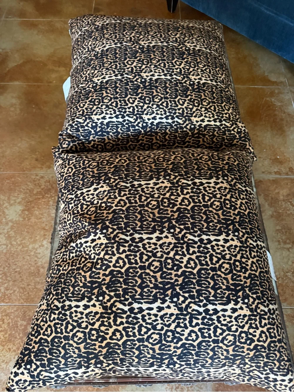 Leopard Print Decorative Pillows - Black and Tan